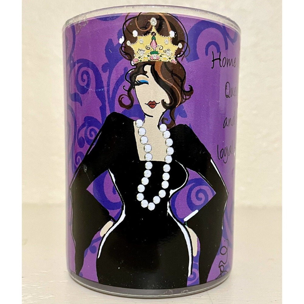 Delish Queen 4" Candle & Glass Candkeholder NIB